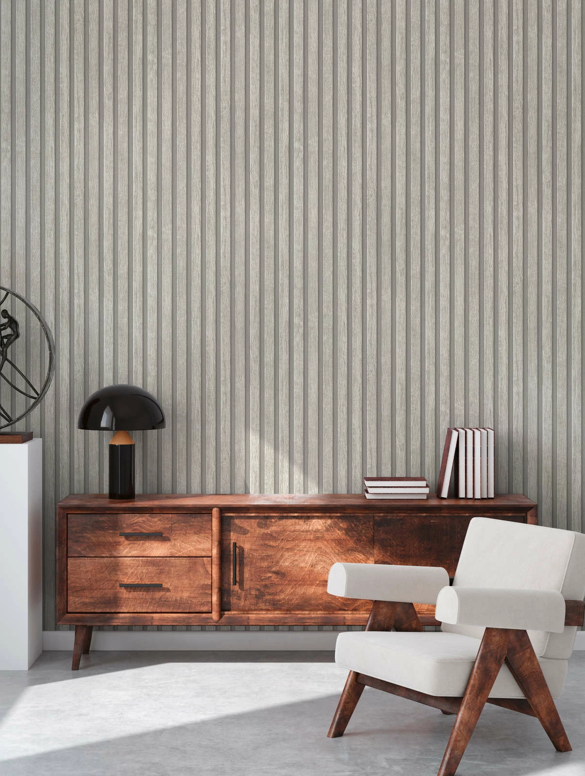 AS Creation Vliestapete 39109-5 Hellgrau Grau Holz Paneele 4 AS Creation Vliestapete 39109-5 Hellgrau Grau Holz Paneele – Bild 2