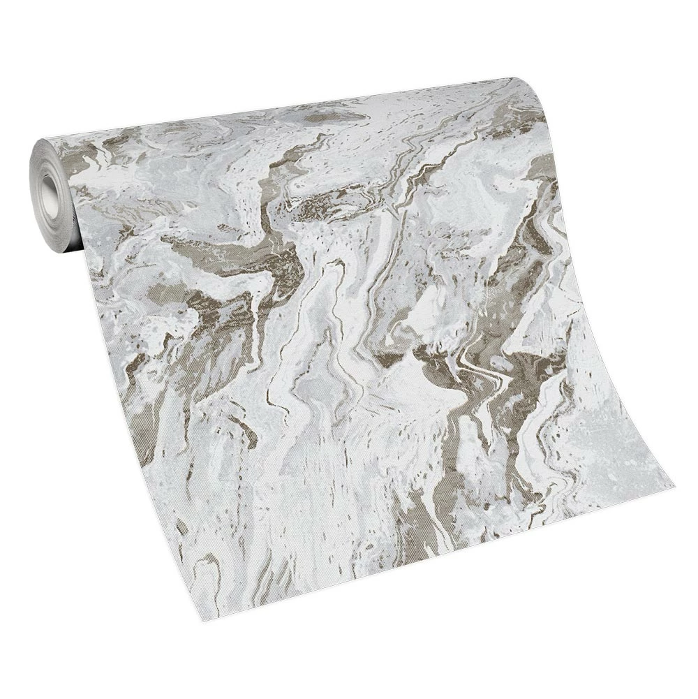 Vliestapete Marmor Optik Grau Weiß Gold Metallic 10318-10 6 Vliestapete Marmor Optik Grau Weiß Gold Metallic 10318-10 – Bild 4