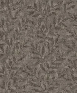 Rasch Vliestapete 315059 Blattmuster Dunkelbraun Metallic