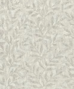 Rasch Vliestapete 315011 Blattmuster Grau Silber Metallic
