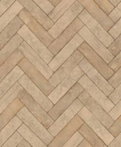 Rasch Vliestapete 499131 Backstein Optik Braun Beige