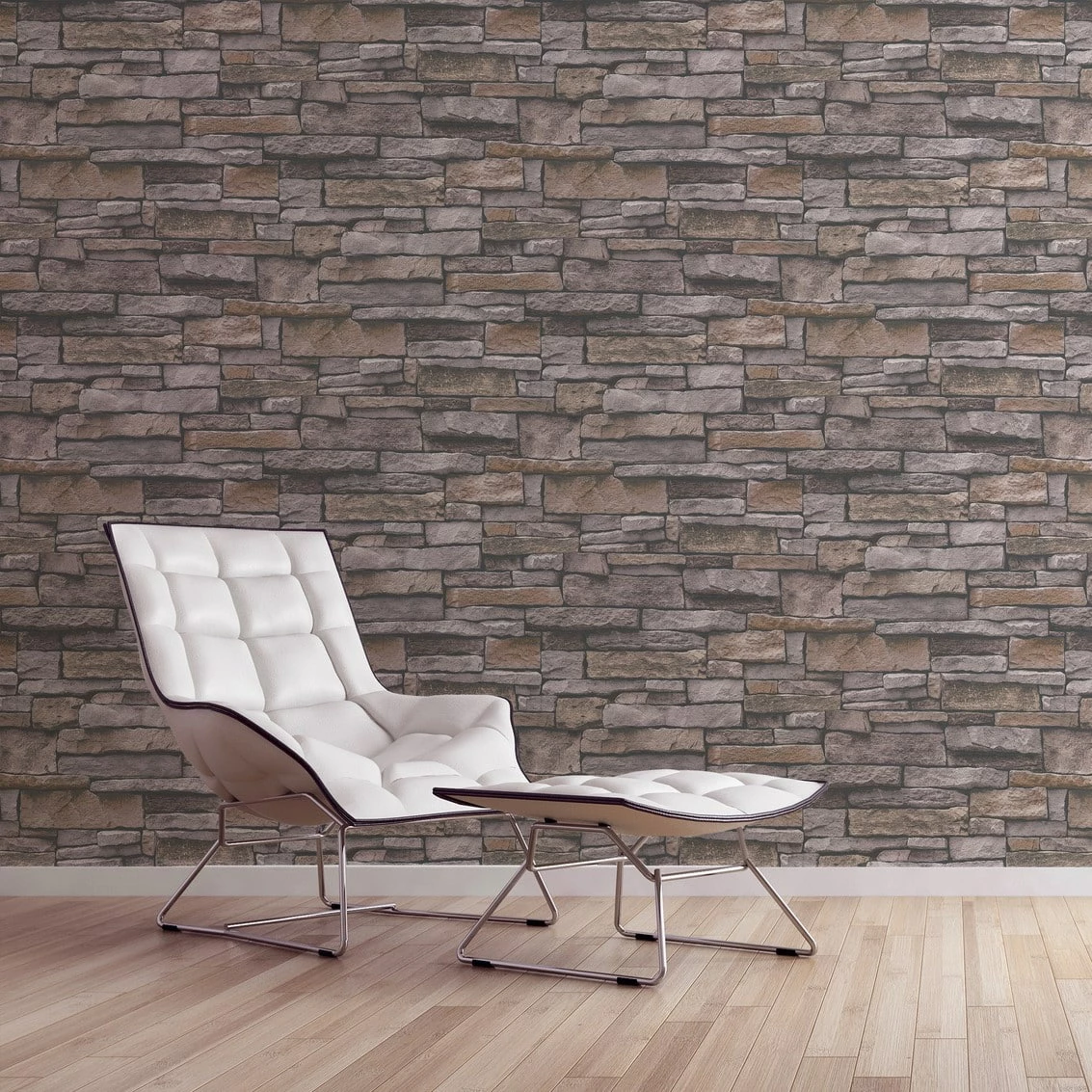 Vliestapete Steinwand 3D-Optik Grau Braun 38813-3 Terra 4 Vliestapete Steinwand 3D-Optik Grau Braun 38813-3 Terra – Bild 2