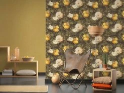 Vliestapete Uni Textil-Optik Goldgelb 36922-1 -Orex Verkäufe Vliestapete Textil Optik goldgelb 36922 1 191382 2