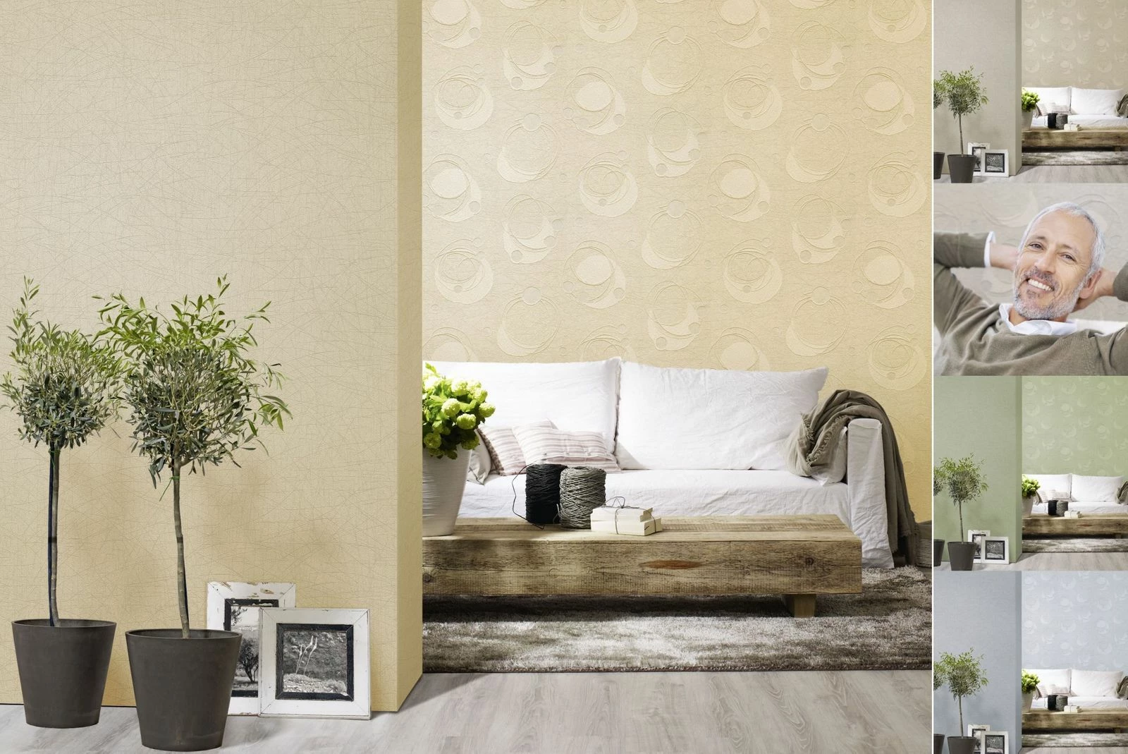 Vliestapete Kreise Weiss Patent Decor 3D 9462 4 Vliestapete Kreise Weiss Patent Decor 3D 9462 – Bild 2