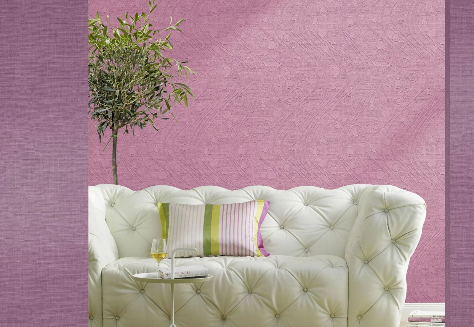 Vliestapete Wellen Kreise Weiß Patent Decor 3D 9456 4 Vliestapete Wellen Kreise Weiß Patent Decor 3D 9456 – Bild 2