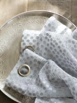 Ösenschal Millepunti Blickdicht Gepunktet Silber 199104 -Orex Verkäufe oesenschal Millepunti blickdicht Gepunktet silbe 4