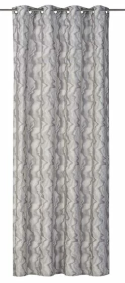 Ösenschal Moiré Blickdicht Wellen Hellgrau 199050