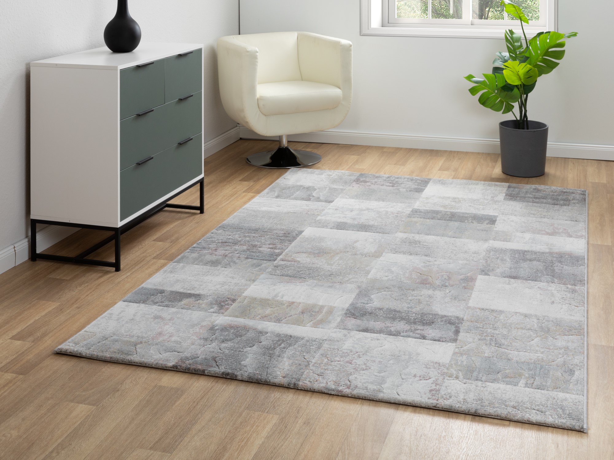 Orex Verkäufe -Orex Verkäufe kurzflor teppich lauro vierecke grau beige interieur